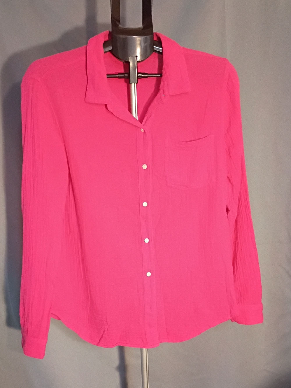 Lucky Brand Women's Hot Pink Button-Down Shirt